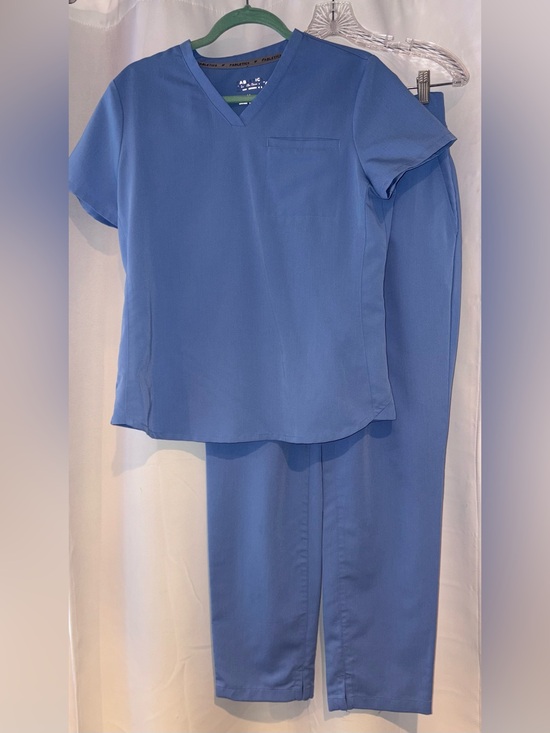Fabletics Pants - Fabletics Classic Blue Scrub Set - V-Neck Top & Pants